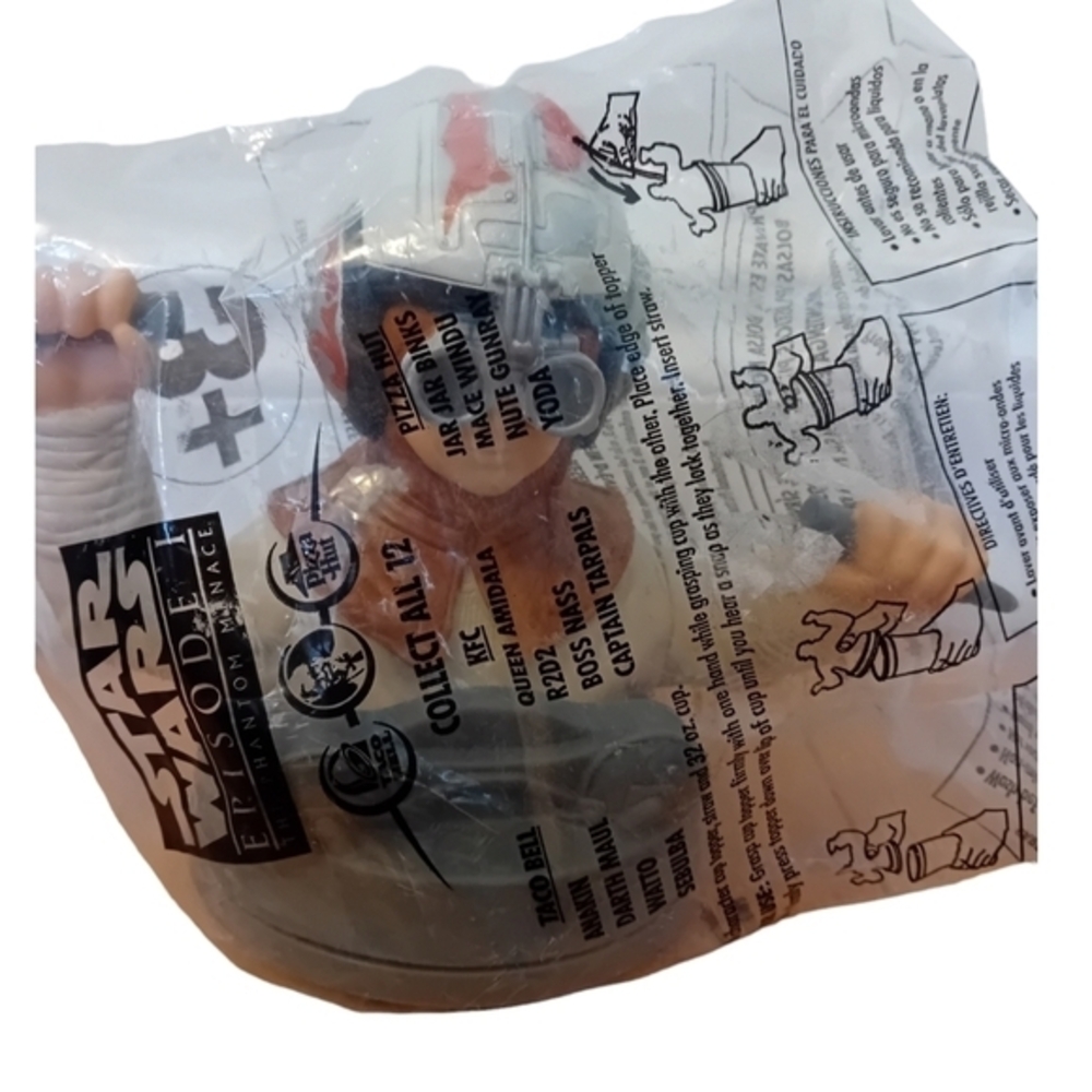 NEW Vintage Star Wars Episode 1 Anakin‎ Skywalker Cup Lid Topper 1999 Taco Bell